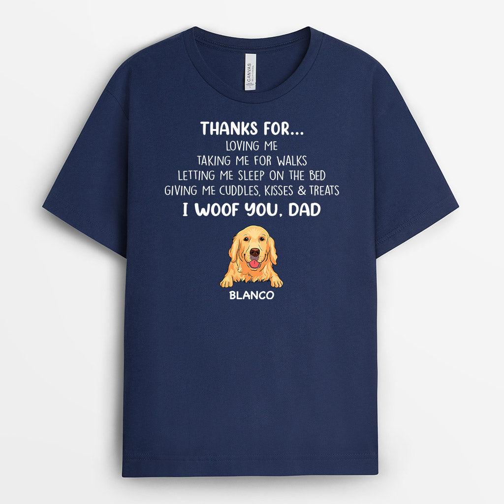 Dog Thanks For - Custom Dog Shirts For Human