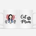 Cute Cat Mom Paw Print - Personalized Cat Mom Mugs