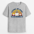 Personalized Dad Losing My Mind One Kid At A Time T Shirt Gift