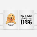 Life Is Better With A Dog - Personalized Dog Mugs With Dog Picture