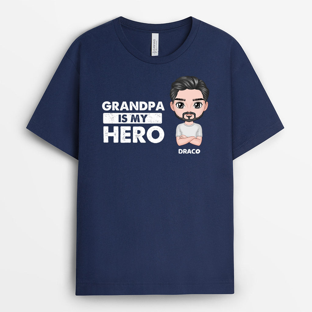 Personalized Grandpa Daddy Is My Hero T Shirt Gift