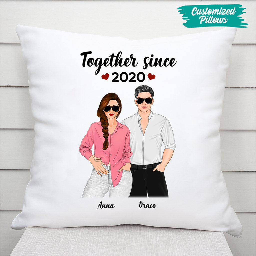 Personalized Together Since Pillow Gift