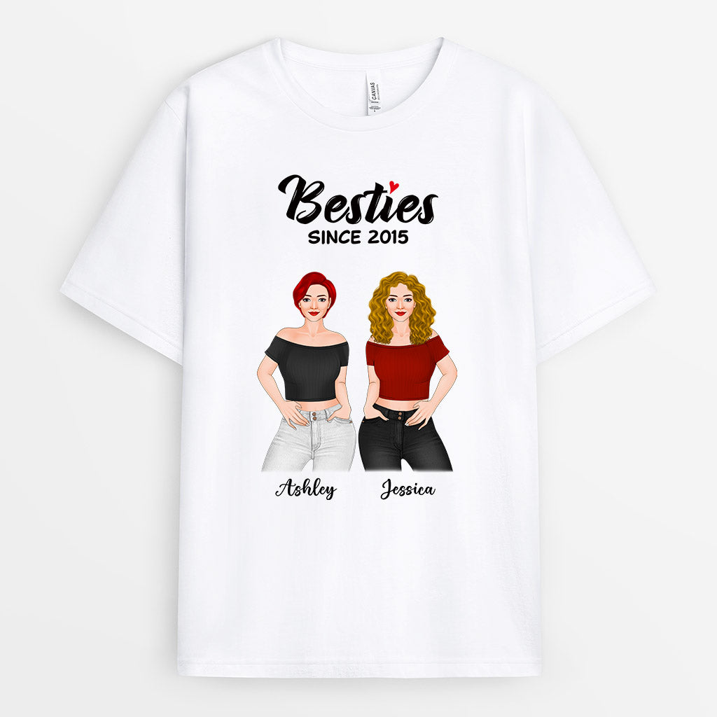 Personalized Besties Since Shirts - Unique Gifts for Best Friend