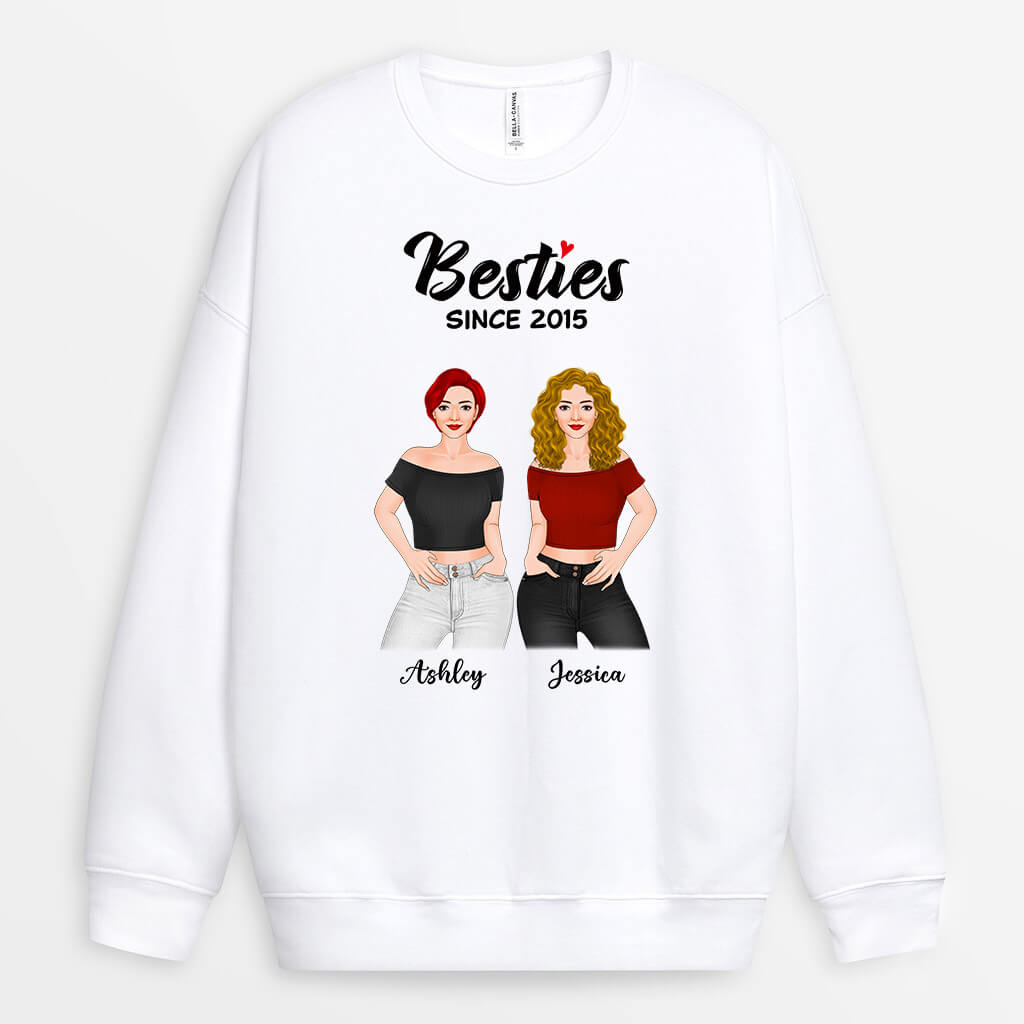 Personalized Greatest Besties Since Sweatshirt