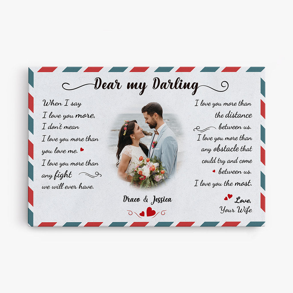 Personalized Dear My Darling Canvas Gift