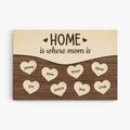 Home Is Where Mom/Grandpa/Grandma Is Canvas - Personalized Family Name Gifts