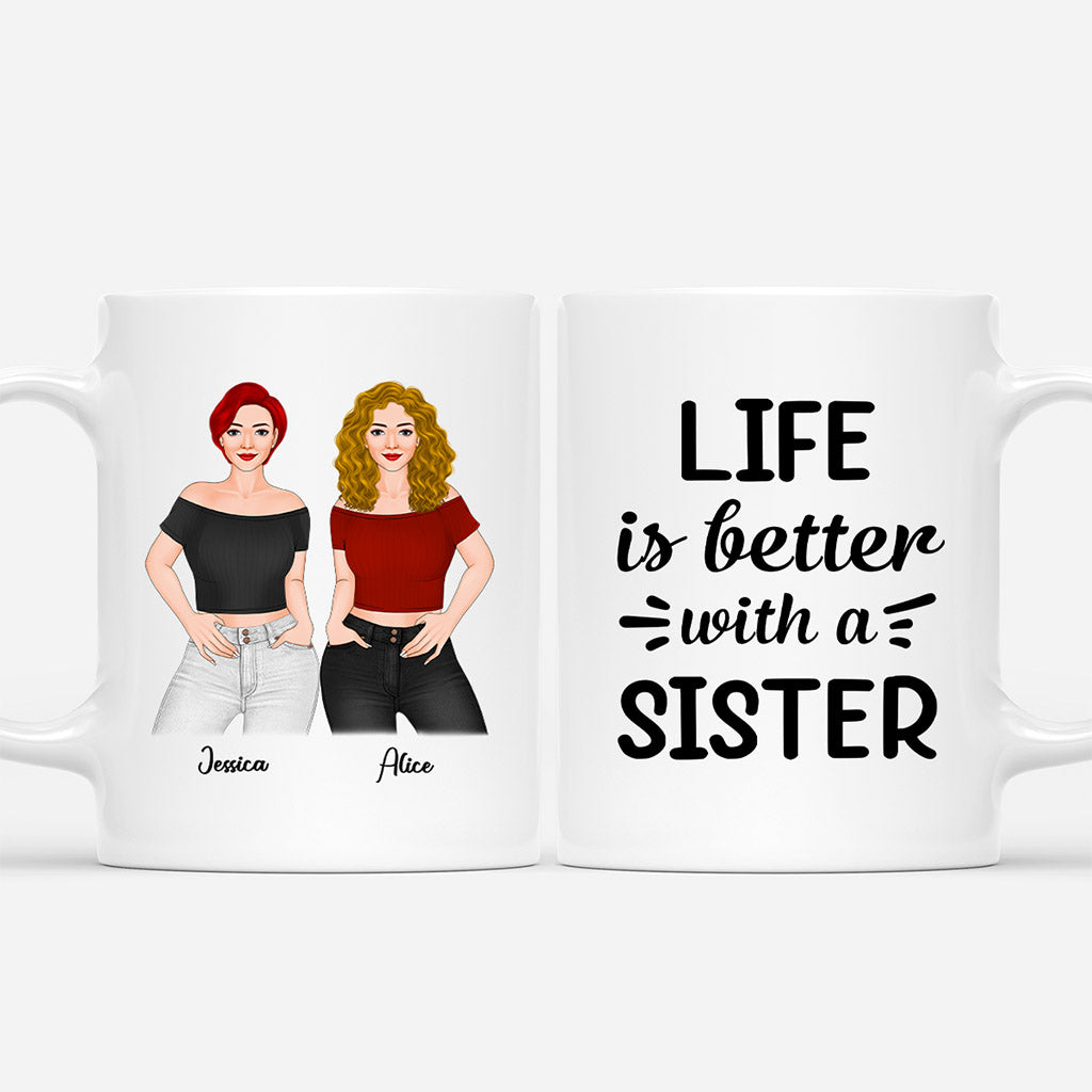 Sister Mug Personalized - Life is Better with Sister Mug