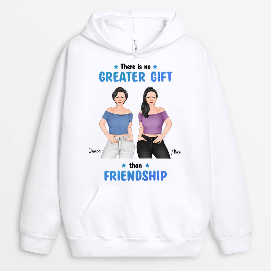 Personalized There Is No Greater Gift Than Friendship Hoodie