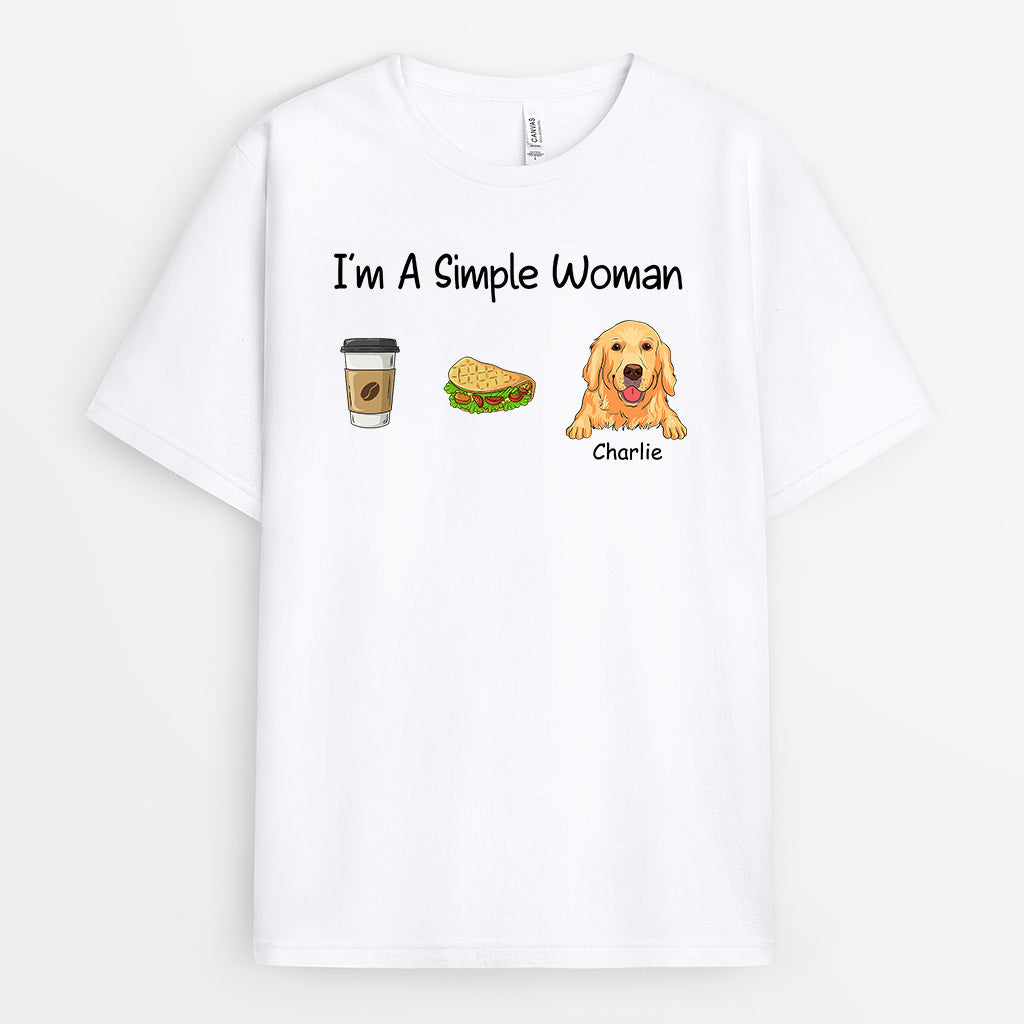 Im A Simple Woman - Personalized Dog T-shirts for Humans