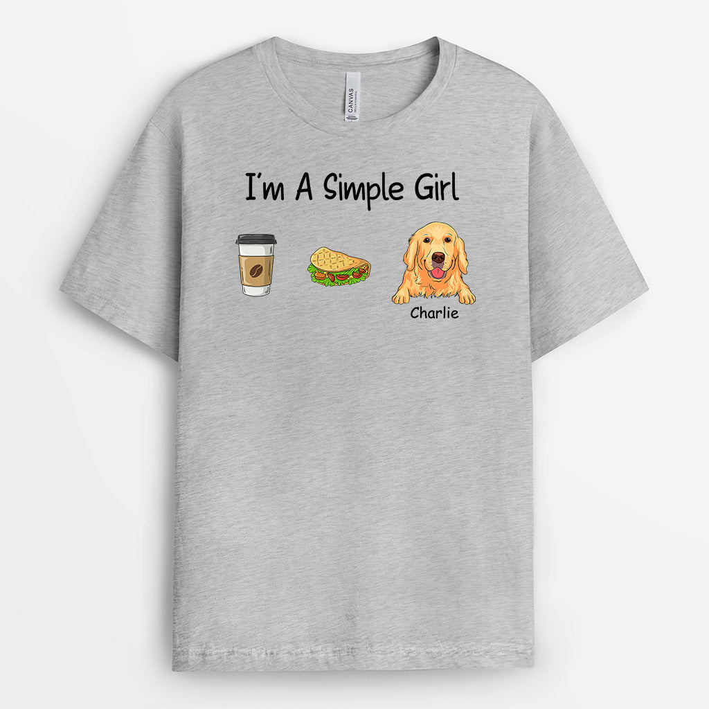 Im A Simple Woman - Personalized Dog T-shirts for Humans