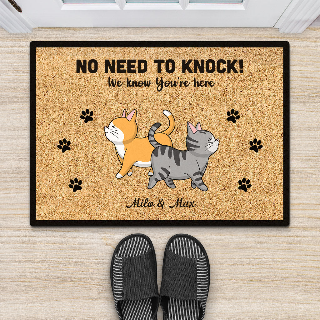Personalized No Need To Knock Door Mats