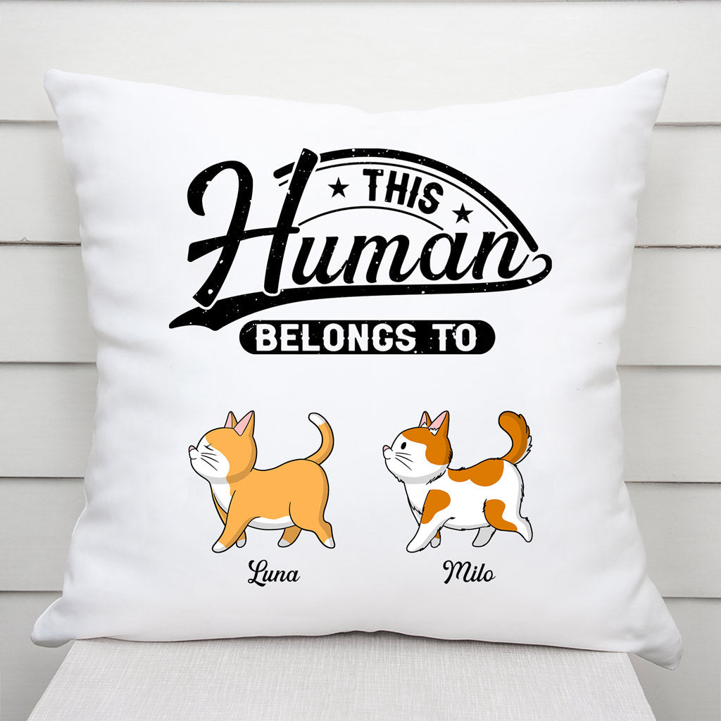 Personalized This Human Belongs To Pillow