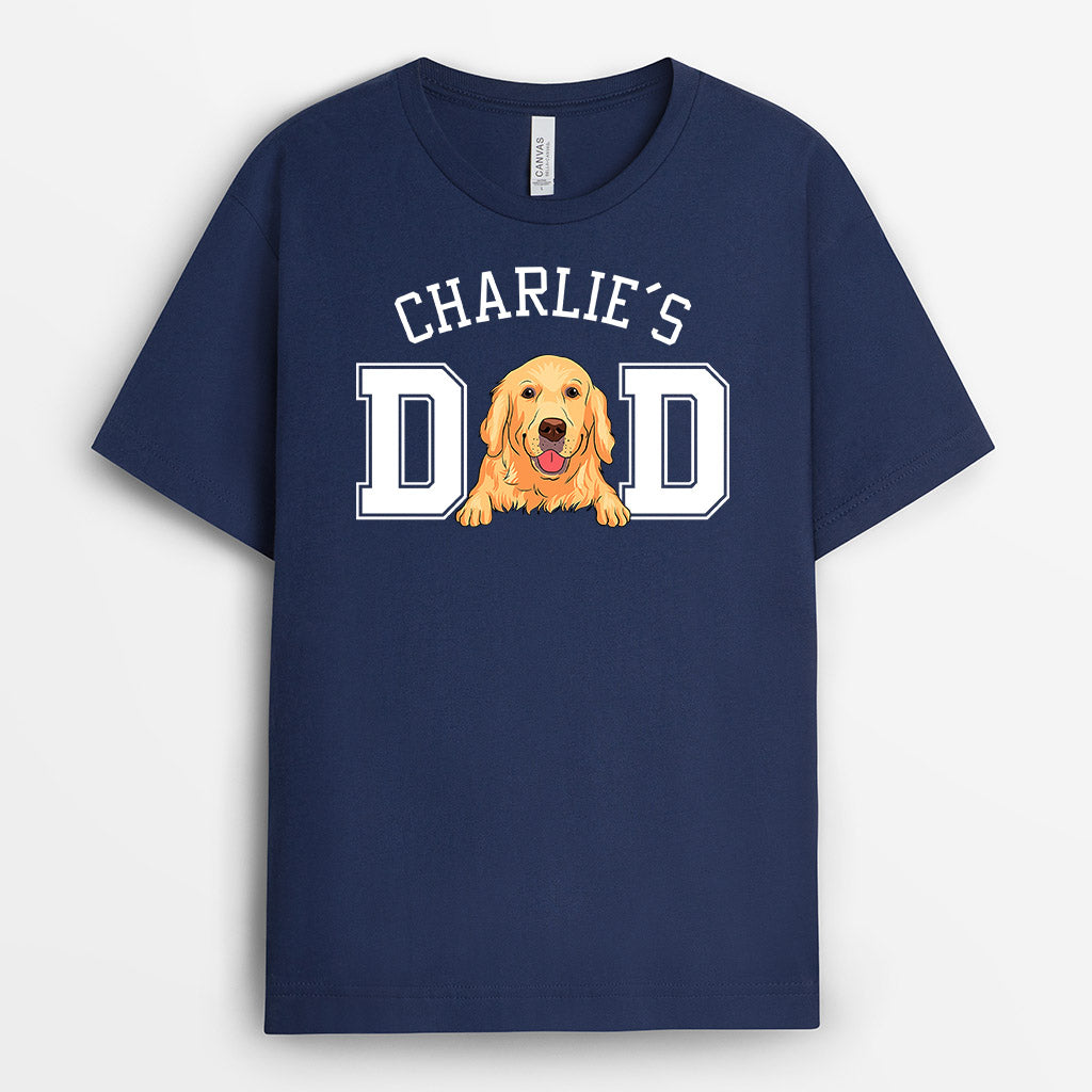 Personalized Dog Dad T-shirts With Dog Names - Custom Dog Gifts For Owners