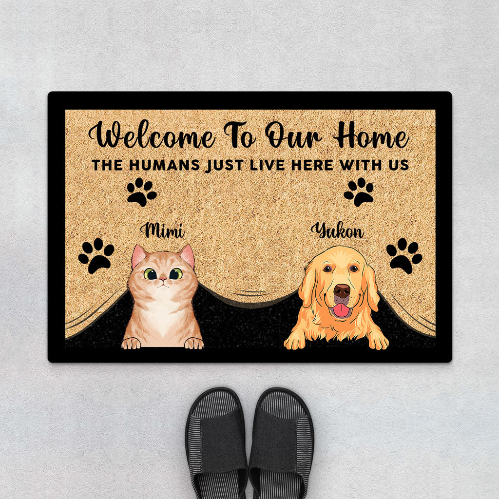 Welcome To Our Home Door Mats - Personalized Dog Gifts For Humans