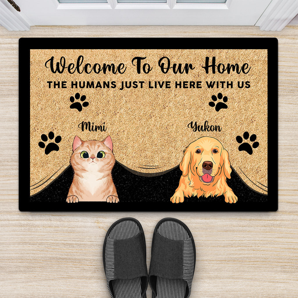 Welcome To Our Home Door Mats - Personalized Dog Gifts For Humans