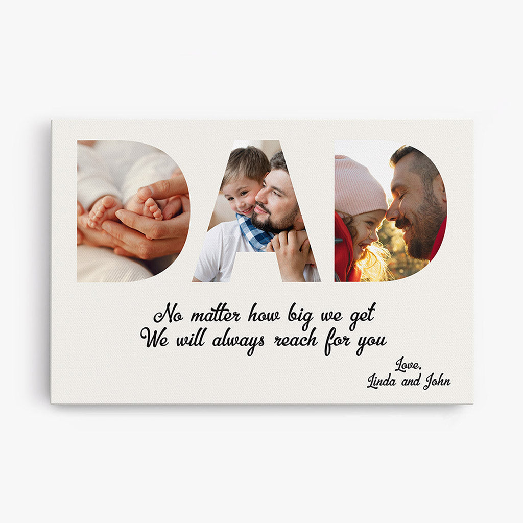 Personalized Dad Custom Photo Canvas