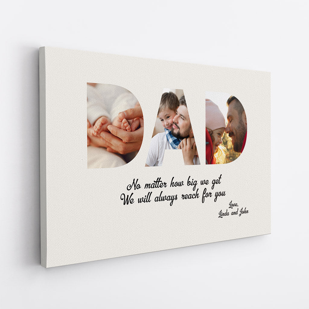 Personalized Dad Custom Photo Canvas