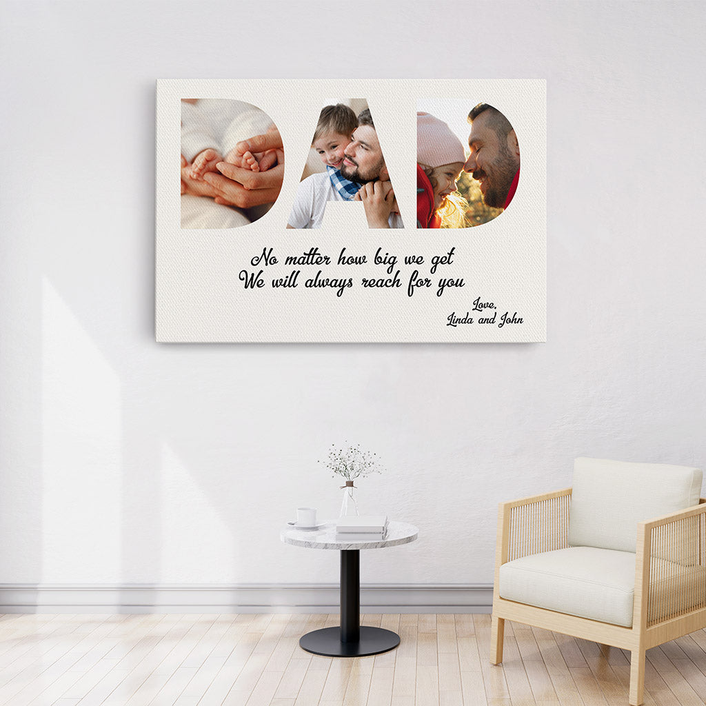 Personalized Dad Custom Photo Canvas