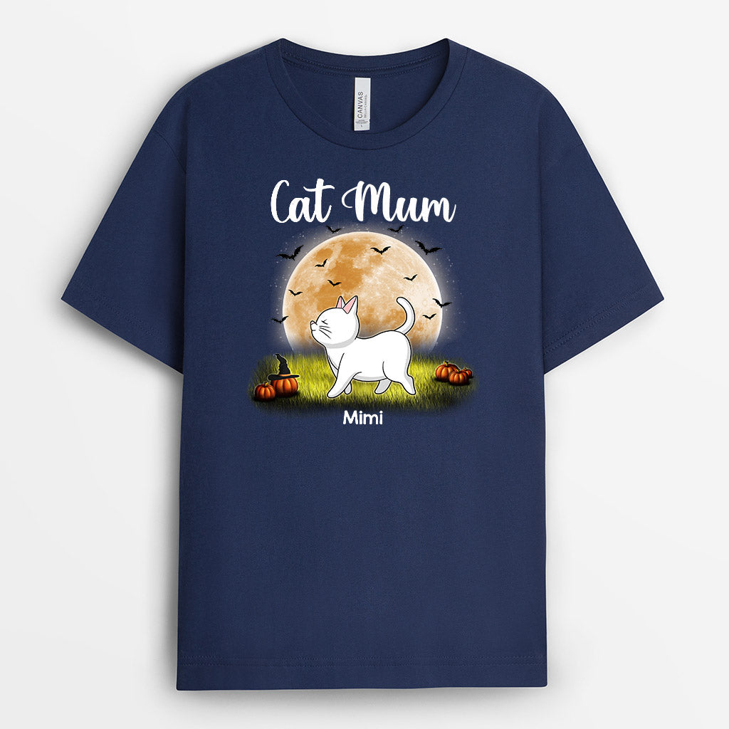 Halloween Cat Mom T-shirts - Custom Pet Lover Gifts For Halloween