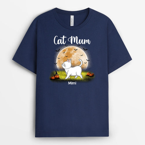 Halloween Cat Mom T-shirts - Custom Pet Lover Gifts For Halloween