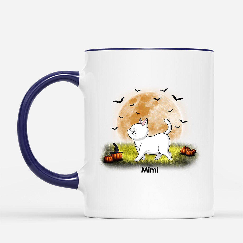 Halloween Chilling Cat Mom - Custom Cat Mugs