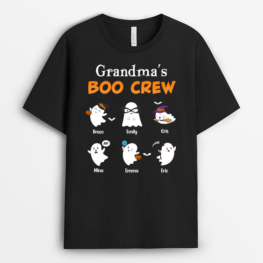Personalized Grandpa's Grandma's Boo Crew Cute Ghost T Shirt Gift