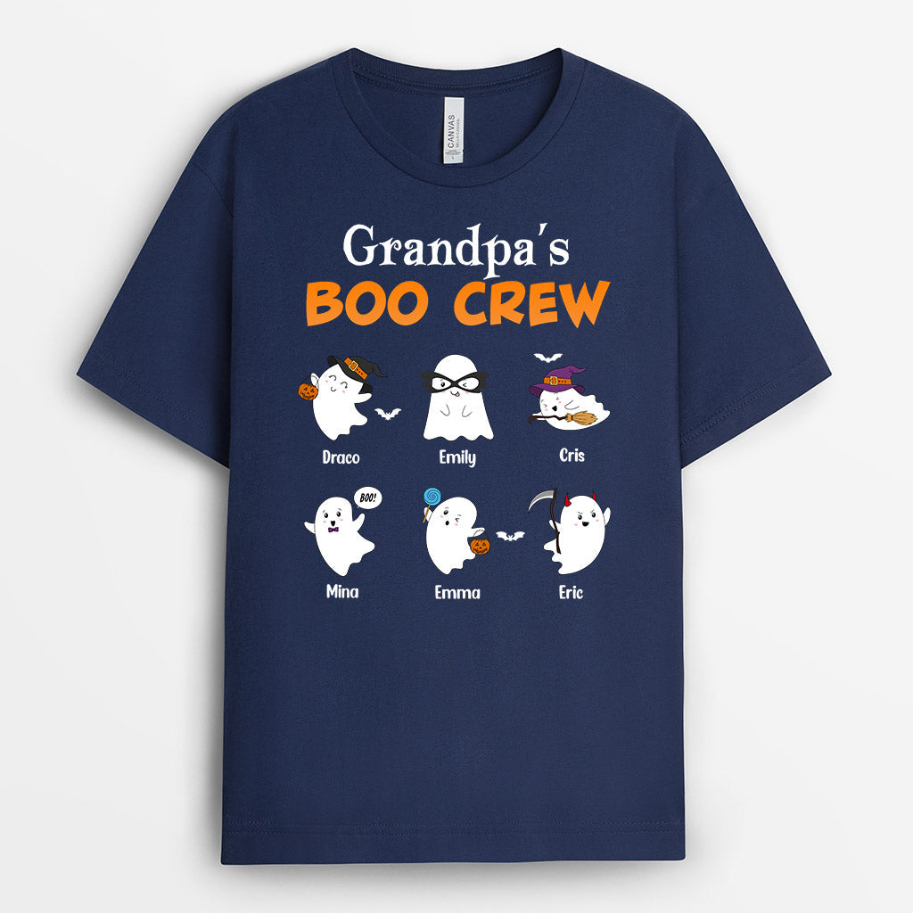 Personalized Grandpa's Grandma's Boo Crew Cute Ghost T Shirt Gift