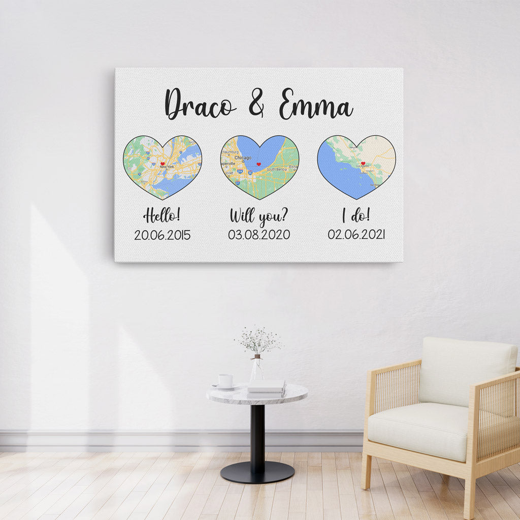 Personalized Hello Will You I Do Canvas