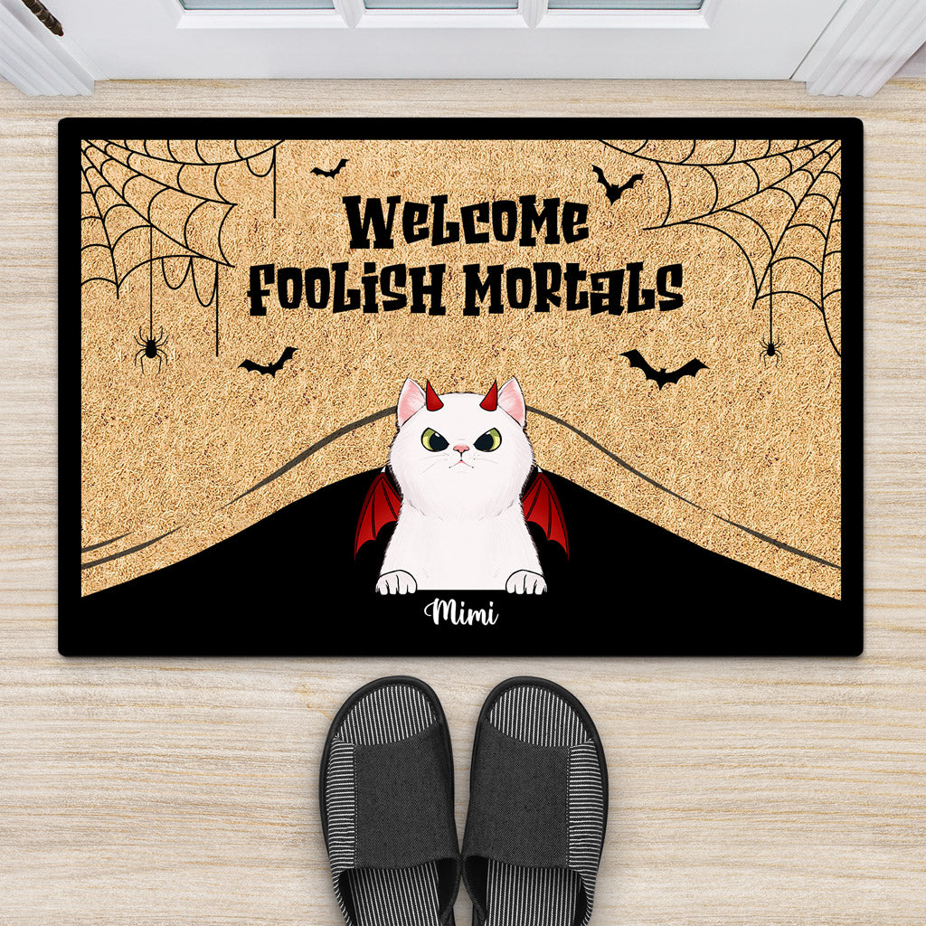 Personalized Welcome Foolish Mortals Door Mats