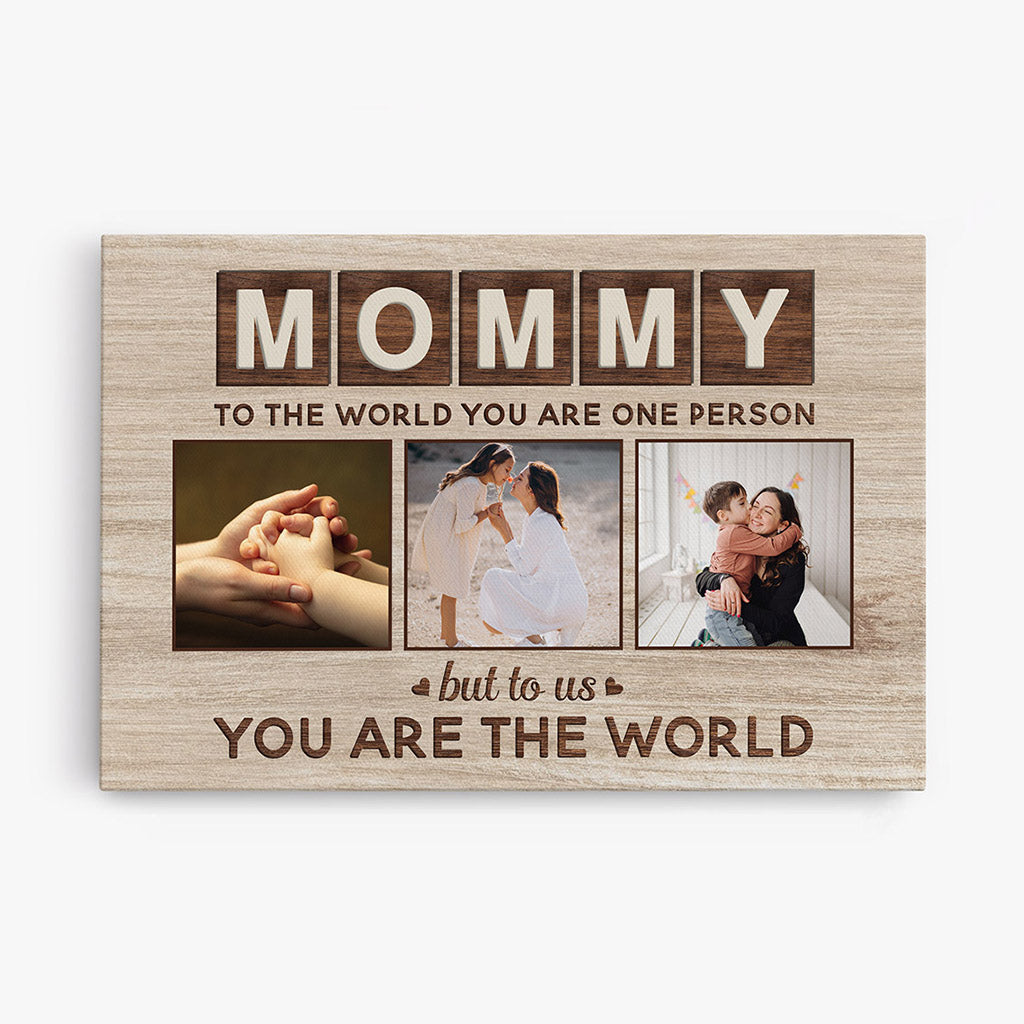 Personalized Daddy Mommy You Are The World Canvas Dad Grandpa