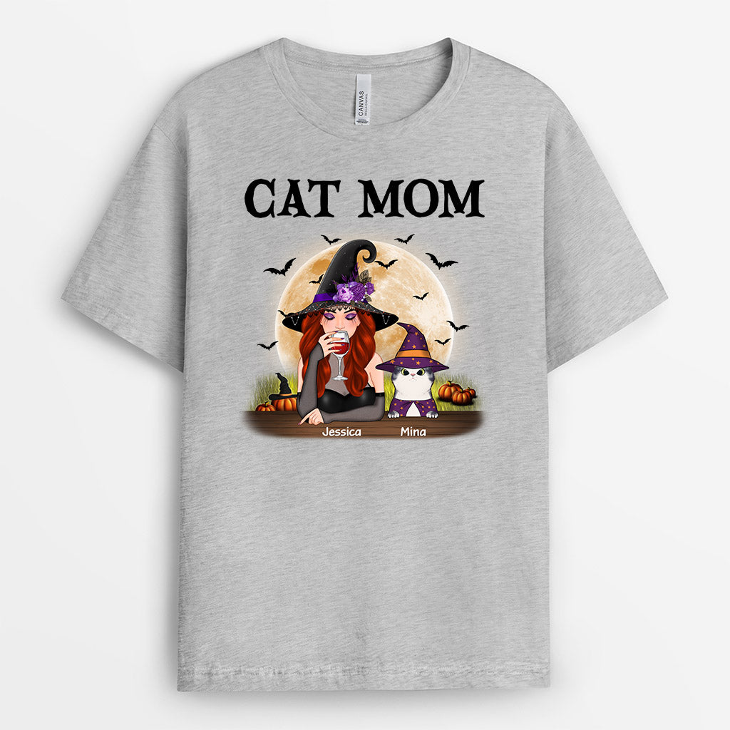 Chic Witch Cat Mom T Shirt - Custom Gifts for Cat Mom