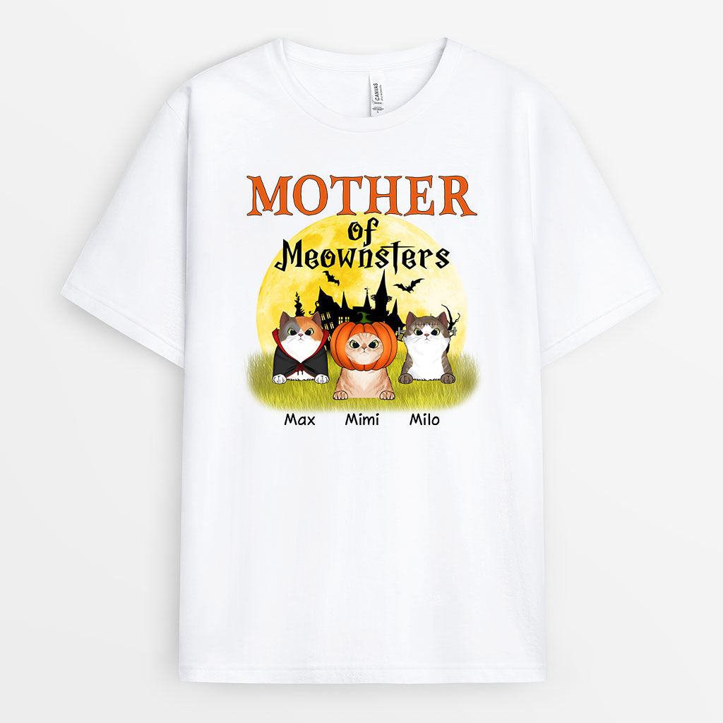 Mother Of Meownsters - Personalized Halloween T-shirts for Cat Lovers