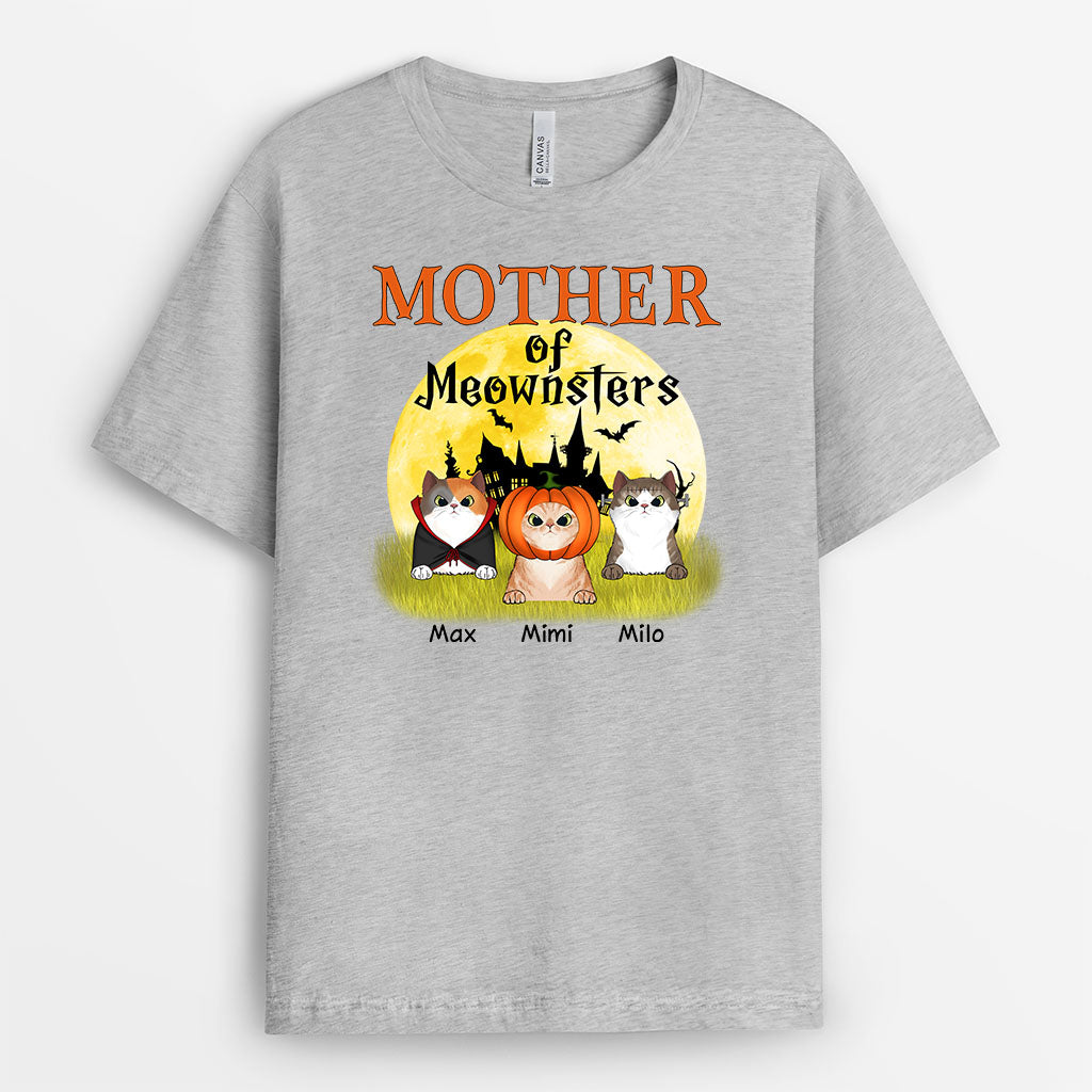 Mother Of Meownsters - Personalized Halloween T-shirts for Cat Lovers
