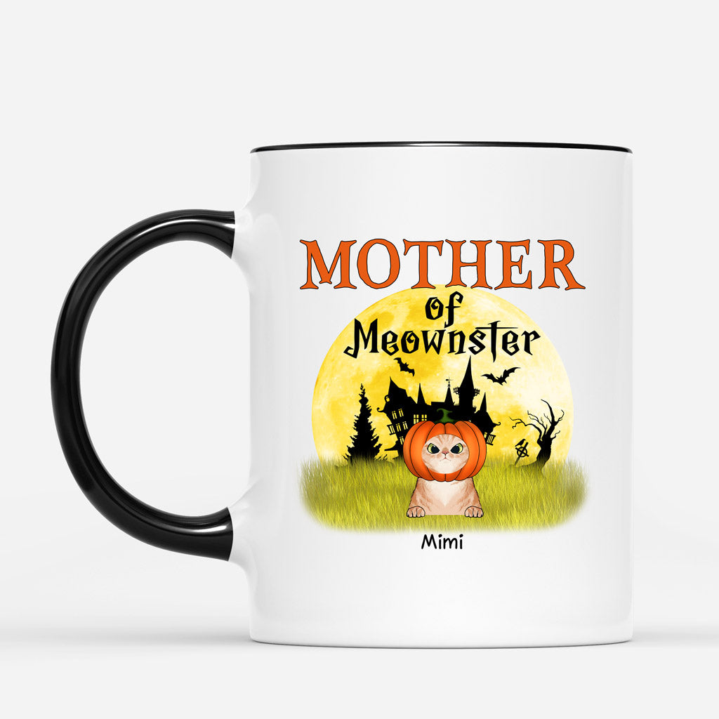 Mother Of Meownsters - Personalized Cat Face Mug