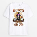 Halloween Is Better With Cats Shirt - Custom Halloween Gifts for Cat Lovers