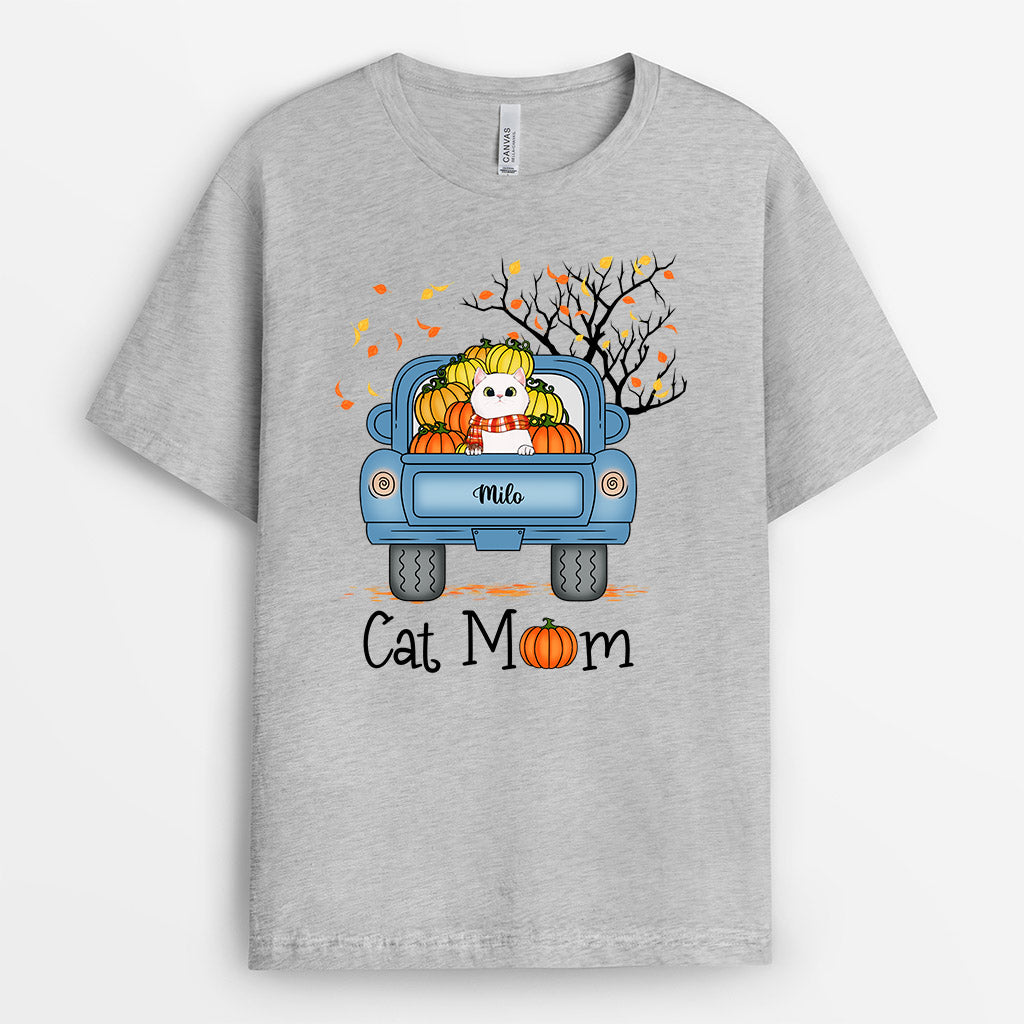 Fall Season Cat Mom Shirt - Personalized Gifts For Cat Owners