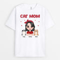 Dotted Cat Mom - Personalized Cat Shirts for Women