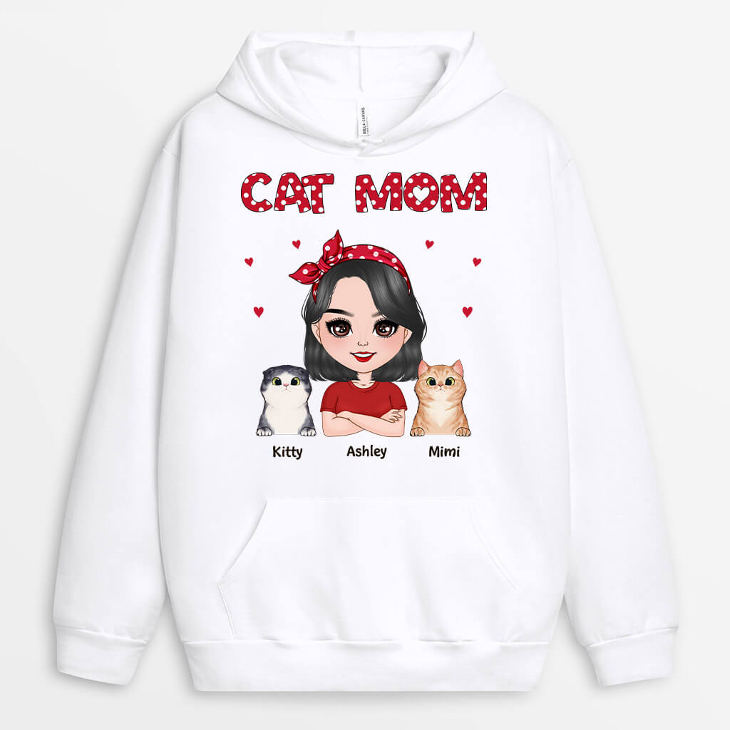 Personalized Cat Mom Hoodie