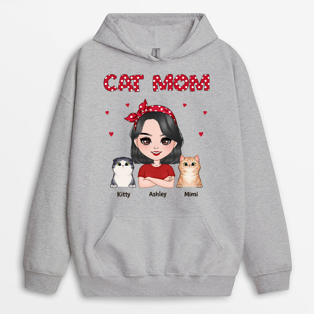 Personalized Cat Mom Hoodie