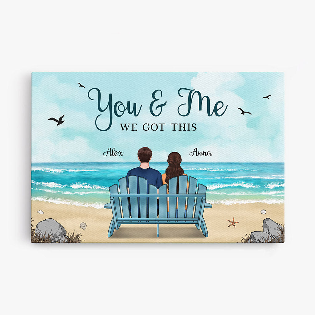 Personalized Gifts for Couples - You and Me We Got This Canvas