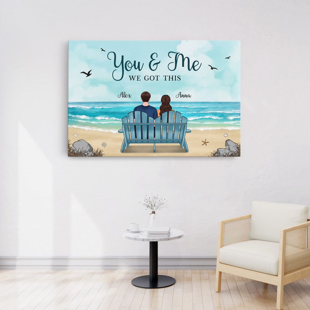 Personalized Gifts for Couples - You and Me We Got This Canvas