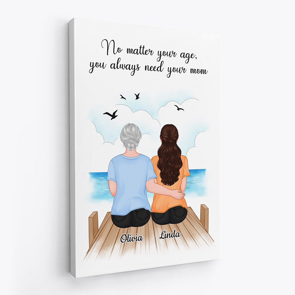 Personalized First My Mother forever My Friends Canvas