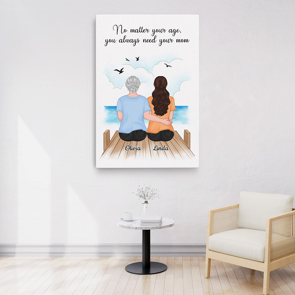 Personalized First My Mother forever My Friends Canvas