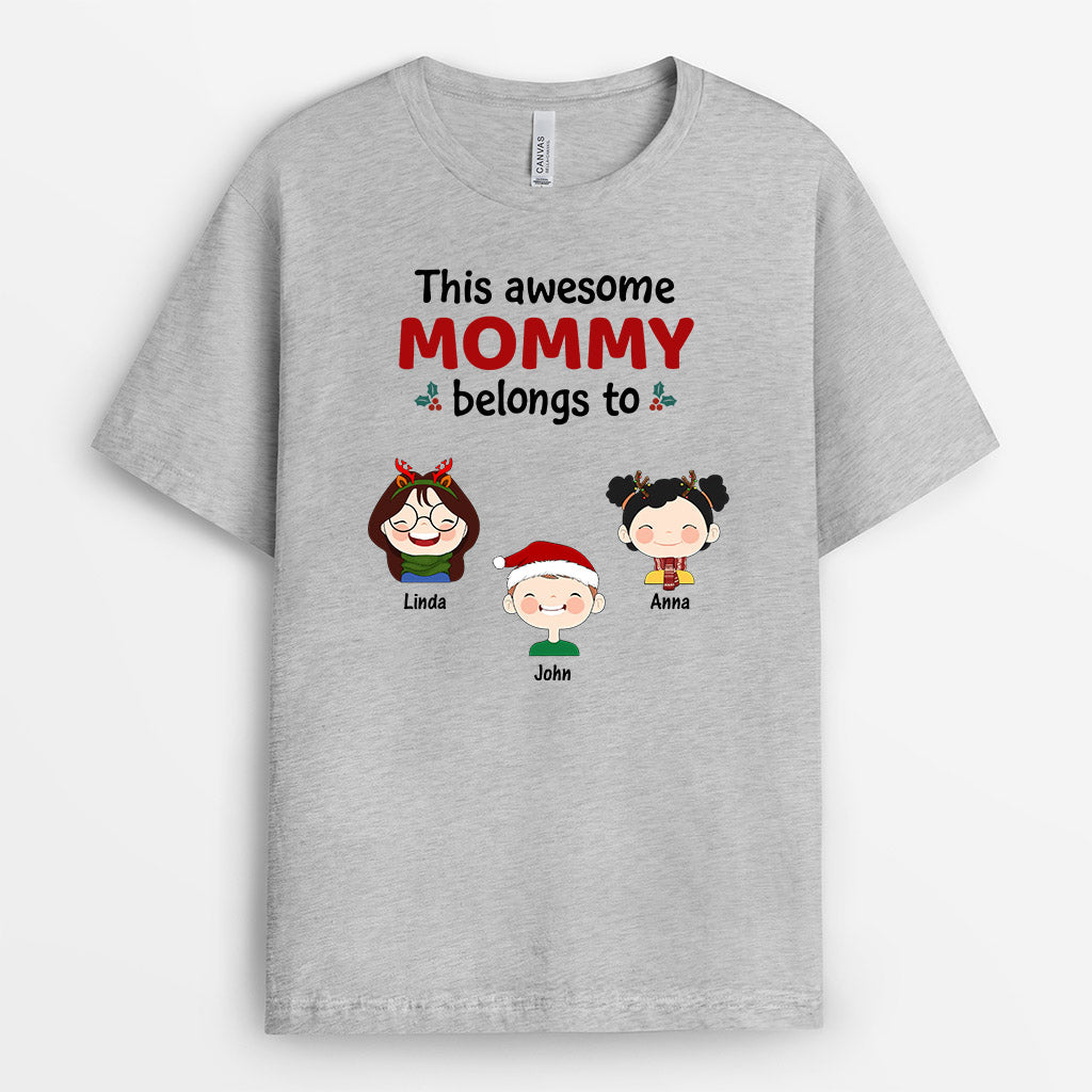 This Awesome Grandma Belongs To Shirt | Custom Christmas Shirt for Her