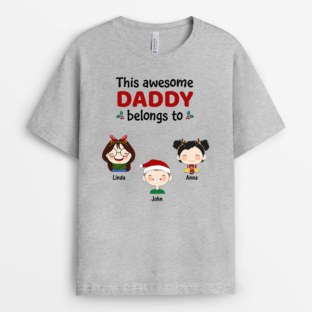 This Grandpa Belongs To T-Shirts | Custom Merry Christmas Shirts
