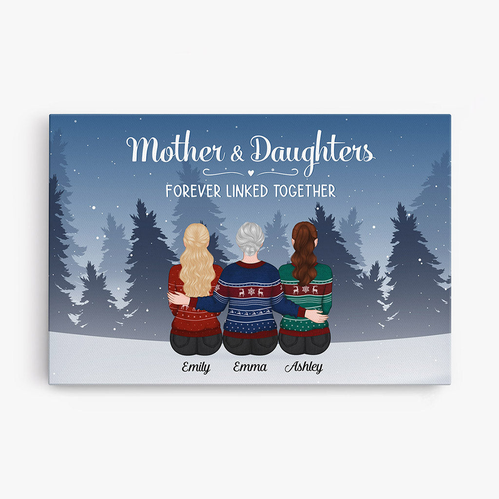Personalized Mother And Daughters Canvas