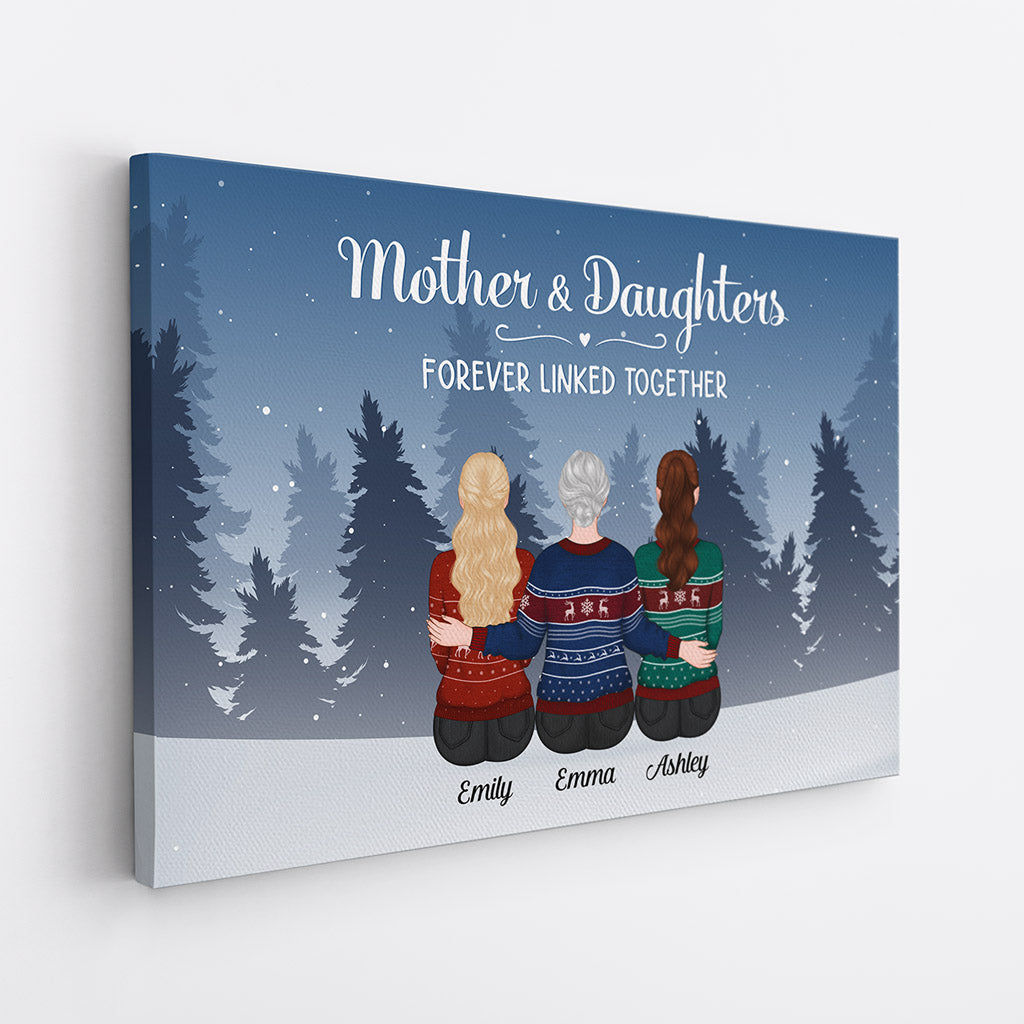 Personalized Mother And Daughters Canvas