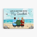 Personalized Life Is Better With Grandkids Canvas