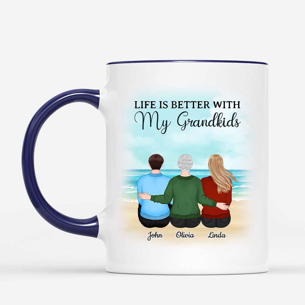 Personalized Life Is Better With Grandkids Mugs