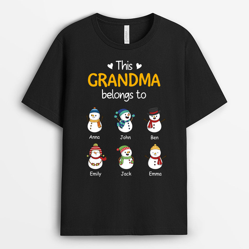 This Grandma Belongs To T-Shirt - Grandma Christmas T-Shirt